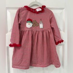 Stitchy Fish - 2T Christmas Dress - Santa